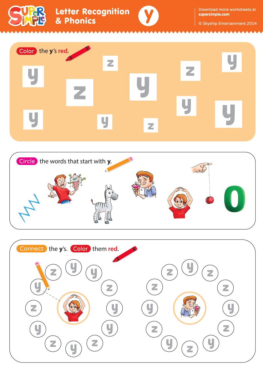 Letter recognition phonics worksheet