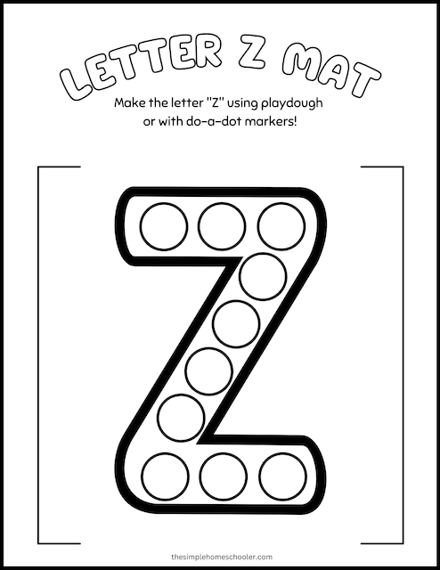 Letter z worksheets free easy print