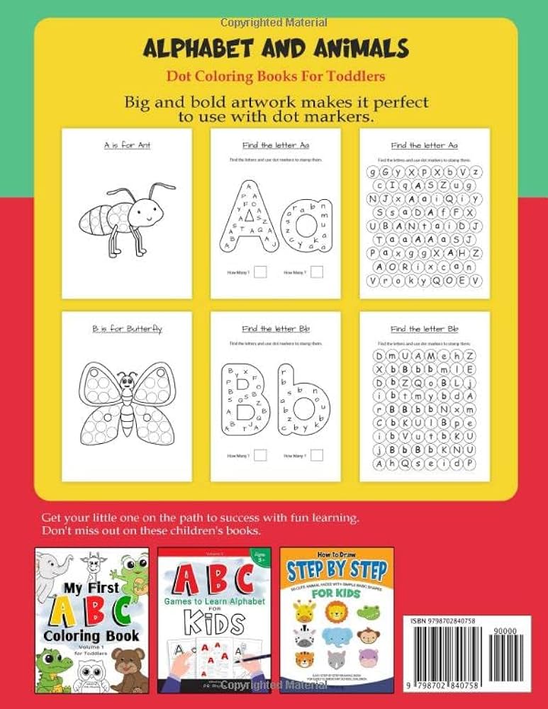 The coloring book a to z letters dot marker preschool dot painting activities get your little one on the path to success with fun learning funny pr books
