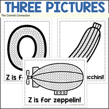 Letter z alphabet dot painting activities by the connett connection
