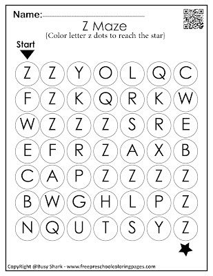 Letter z free dot markers coloring pages dot markers lettering dot marker activities