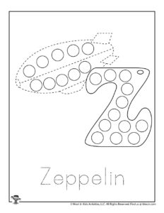 Alphabet dot coloring pages woo jr kids activities childrens publishing