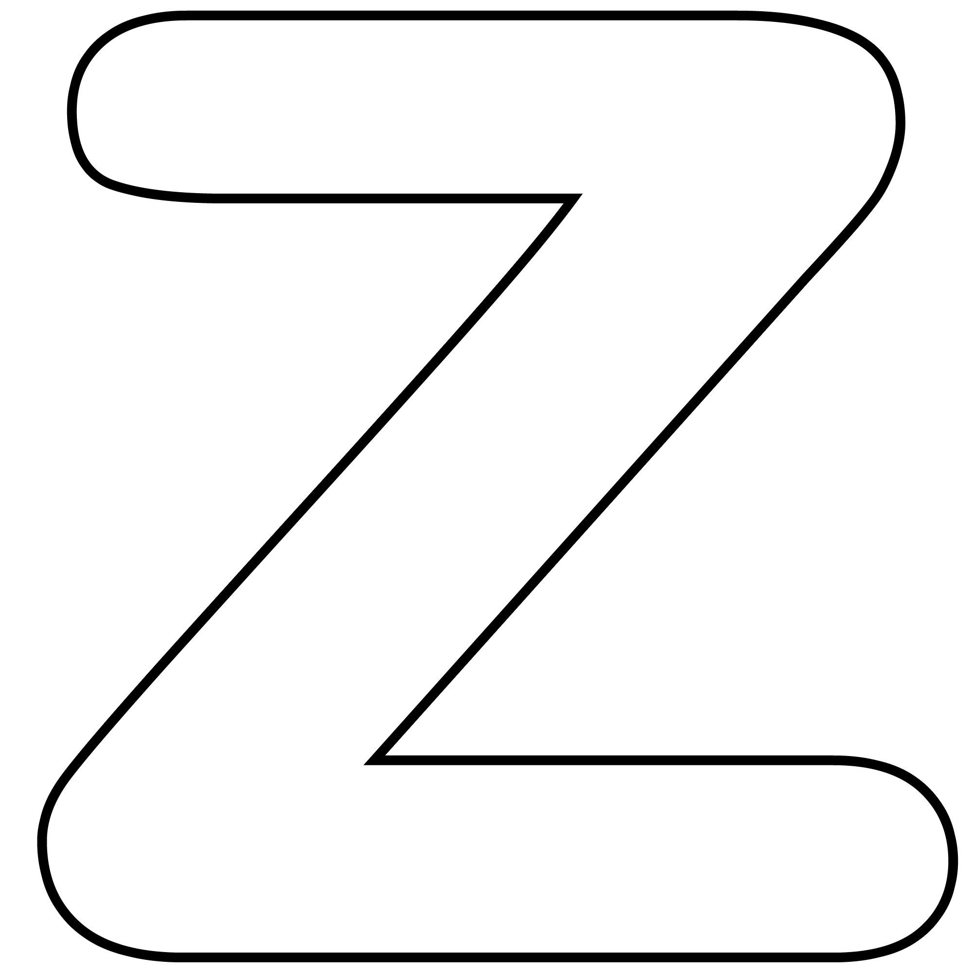 Coloring worksheets letter z free printable banner letters printable banner letters lettering alphabet