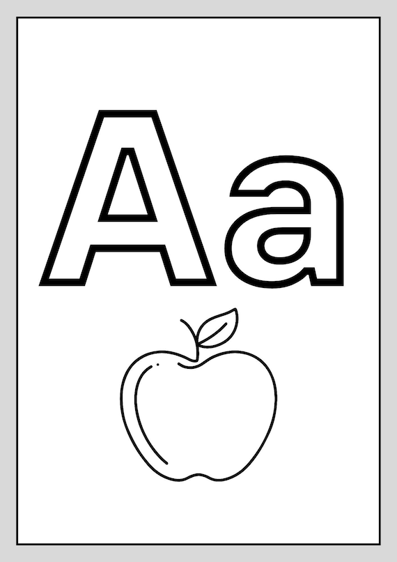 A to z coloring pages