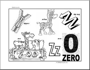 Letter puzzle letter z