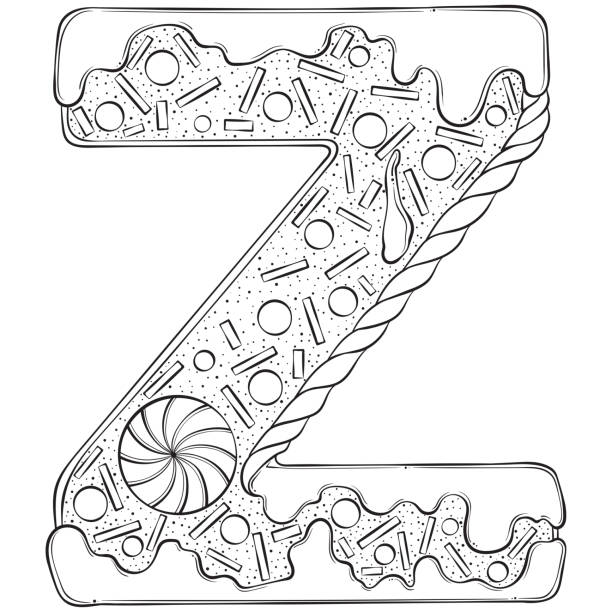 Letter z candies stock illustrations royalty