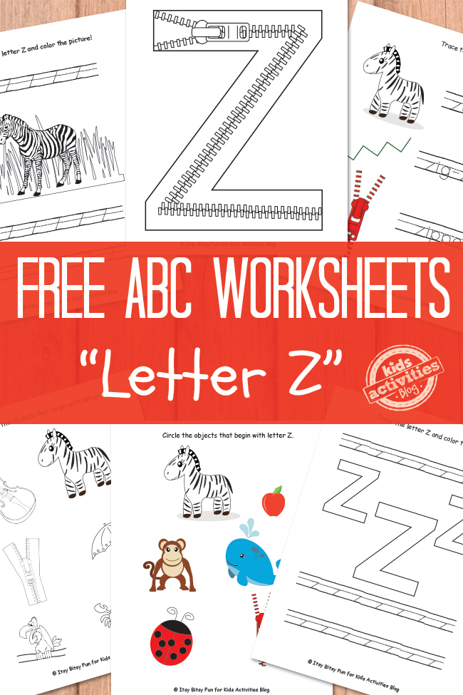 Free letter z worksheets for preschool kindergarten kids activities blog