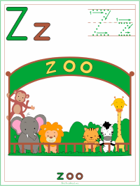 Alphabet letter z printable activities
