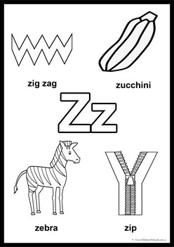 Alphabet colouring pages