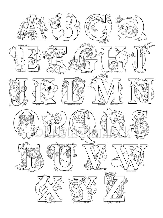 Animal alphabet a