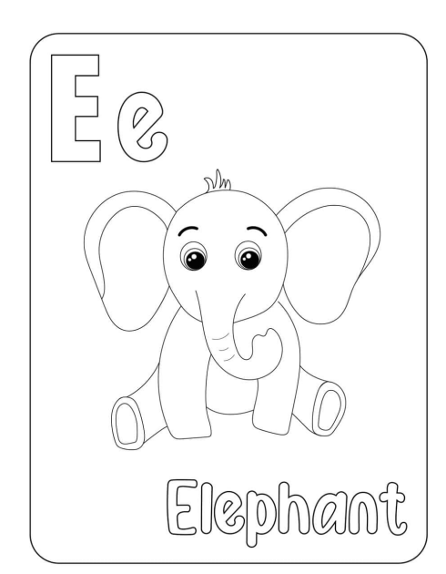 Alphabet coloring pages with animals made by teachers