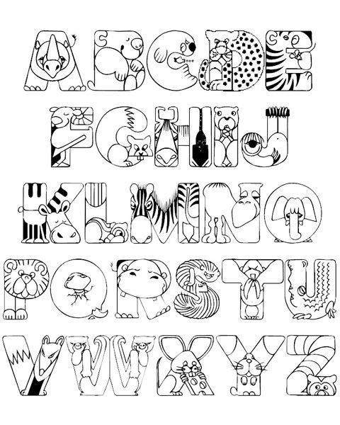 Enjoycoloring kindergarten coloring pages abc coloring pages animal alphabet letters