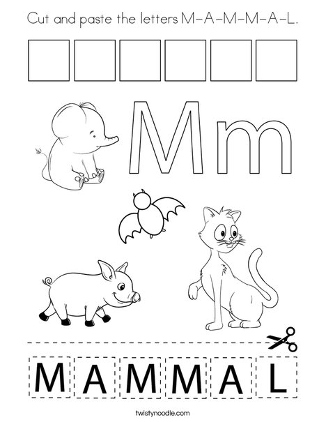 Cut and paste the letters m
