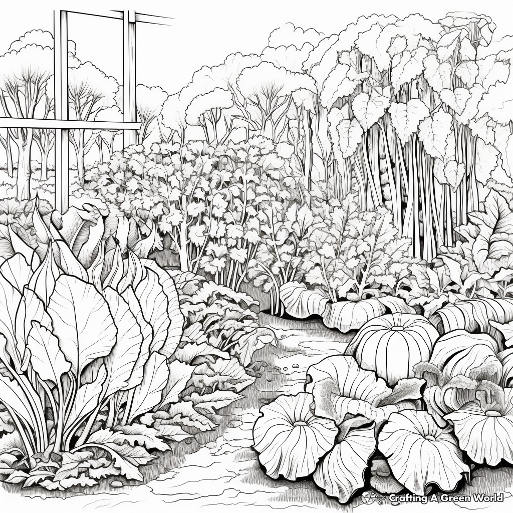 Vegetable garden coloring pages