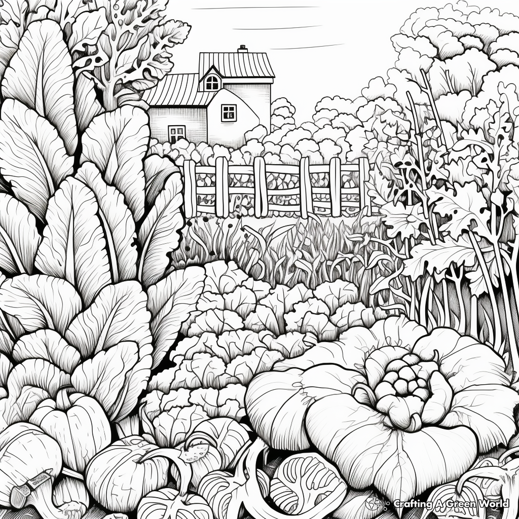 Vegetable garden coloring pages