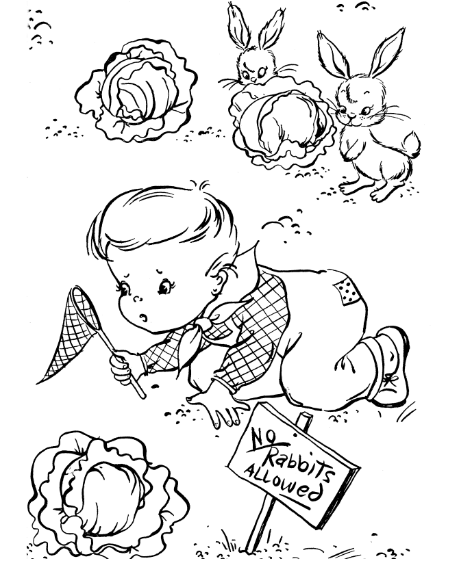 Easter kids coloring pages