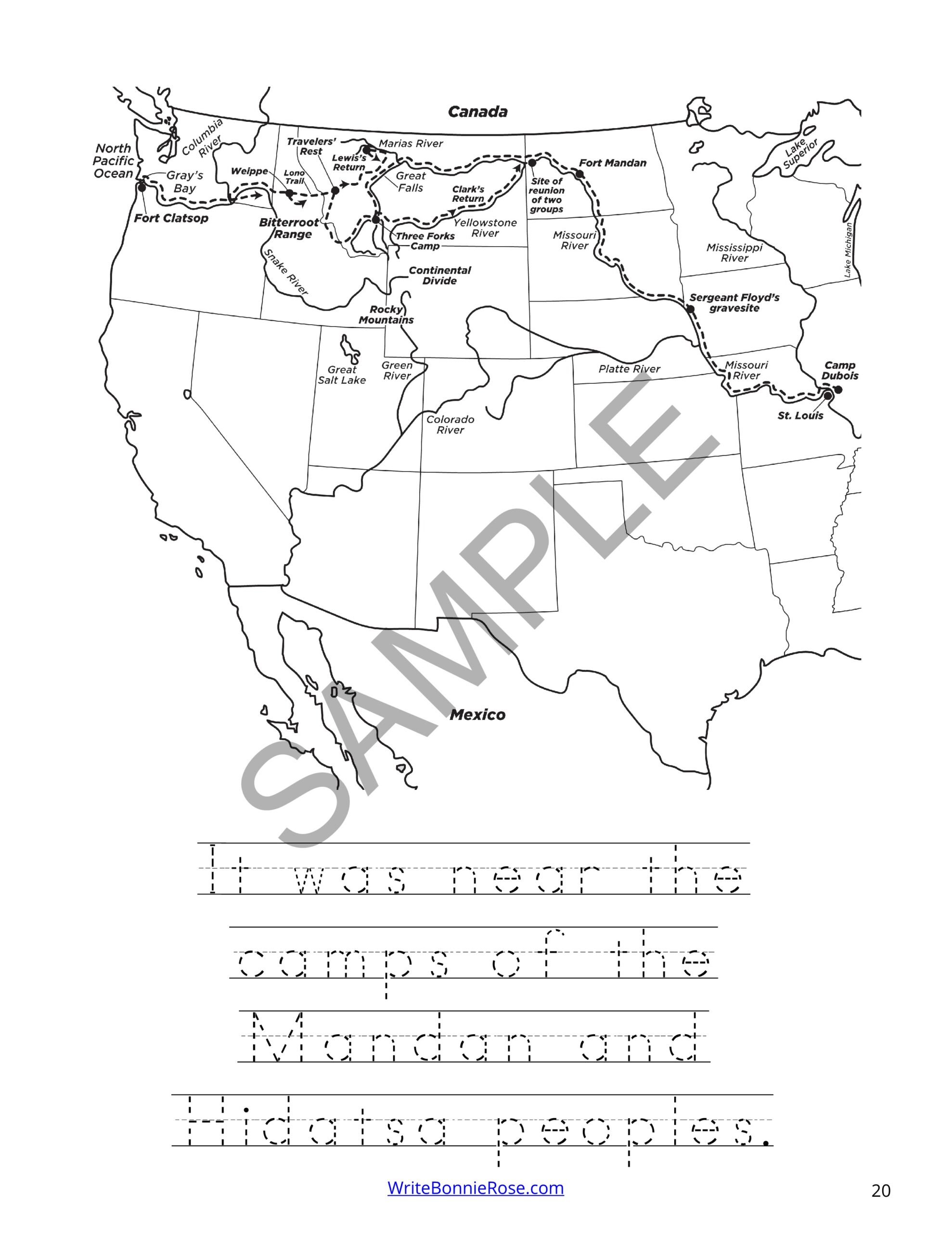 Lewis clark expedition coloring book