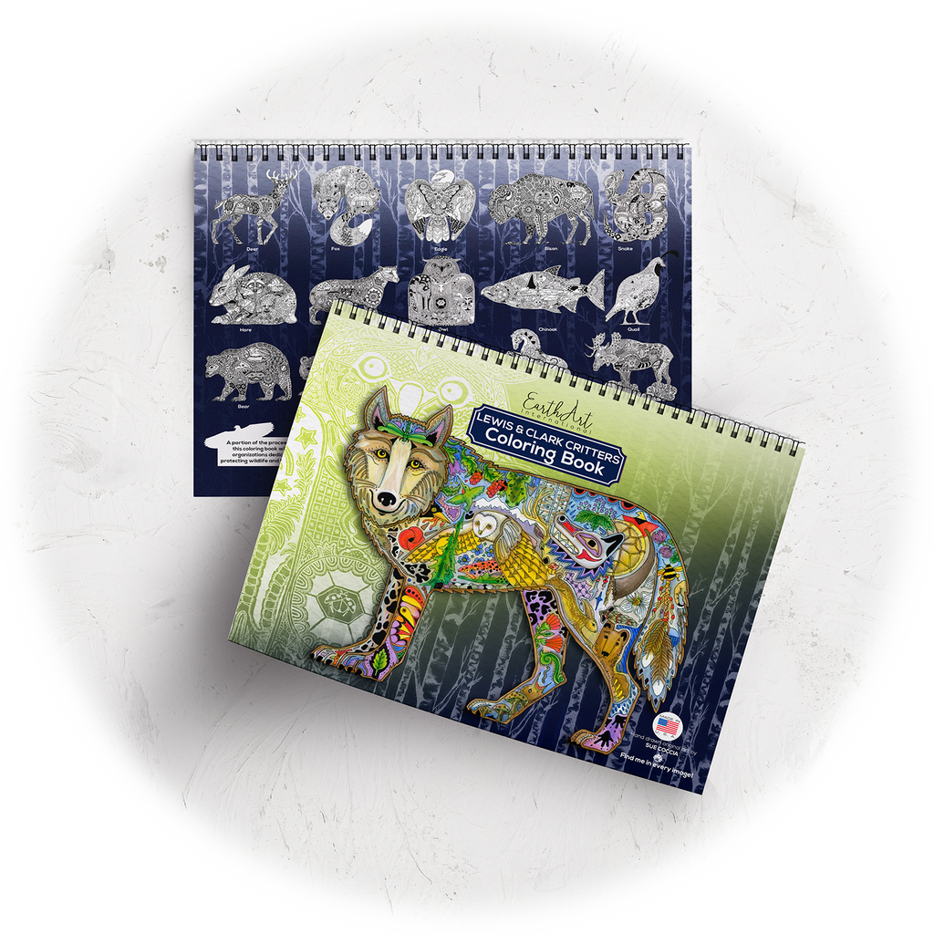 Lewis clark critters coloring book â earthart international