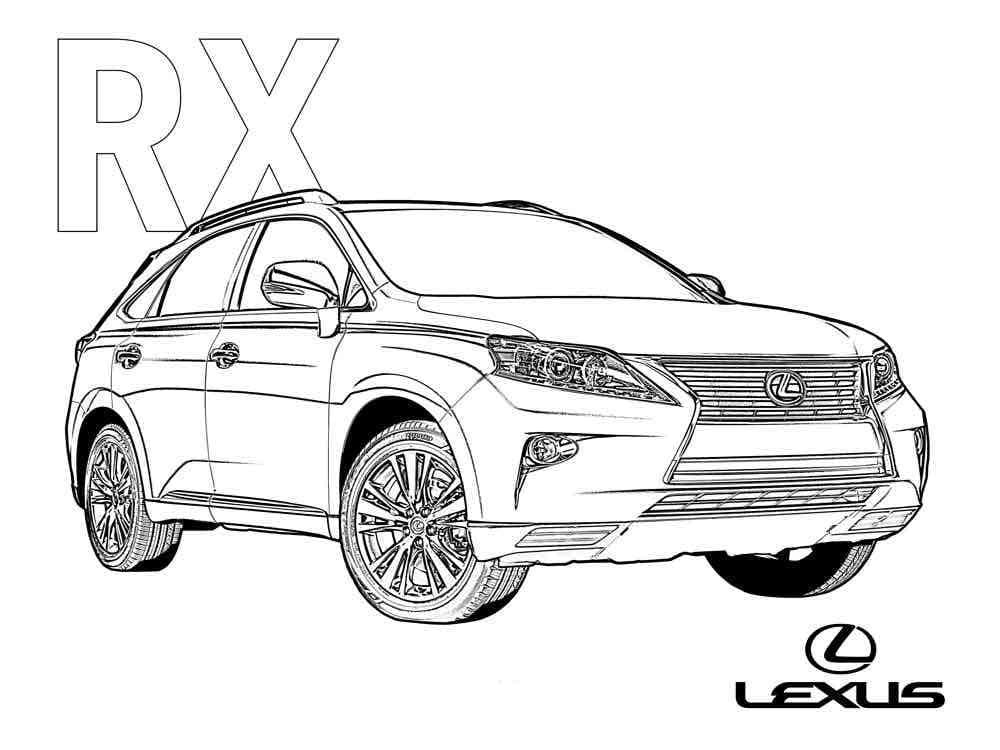 Lexus printable coloring page