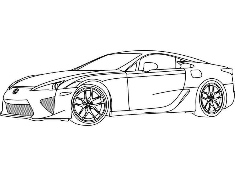 Lexus free coloring page