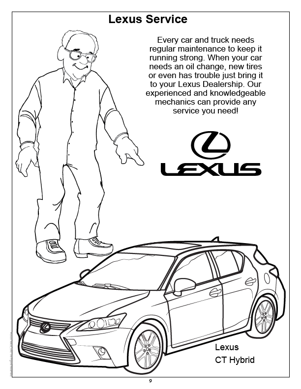 Lexus imprint coloring book