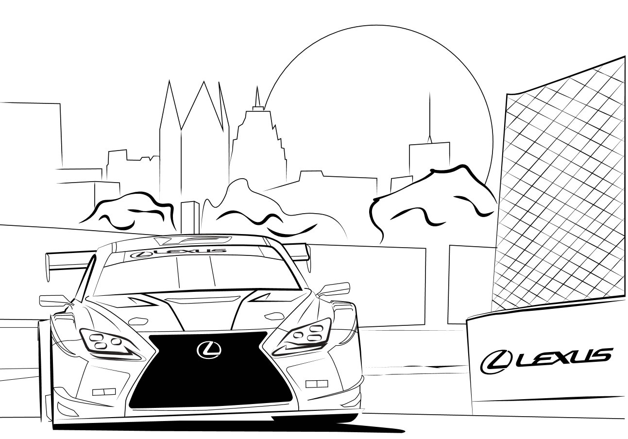 Imsa on x not one not two but pages this week for imsa kids club featuring the avsautosport lexus rc