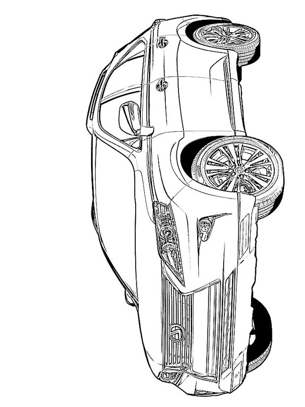 Lexus rx coloring page
