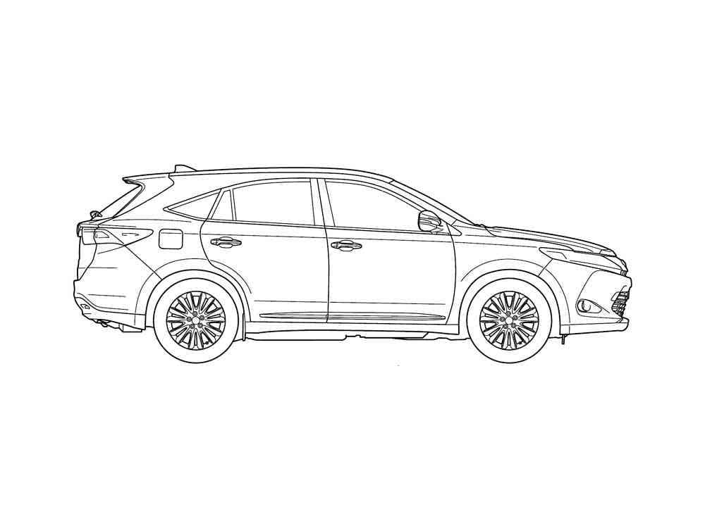 A lexus car coloring page