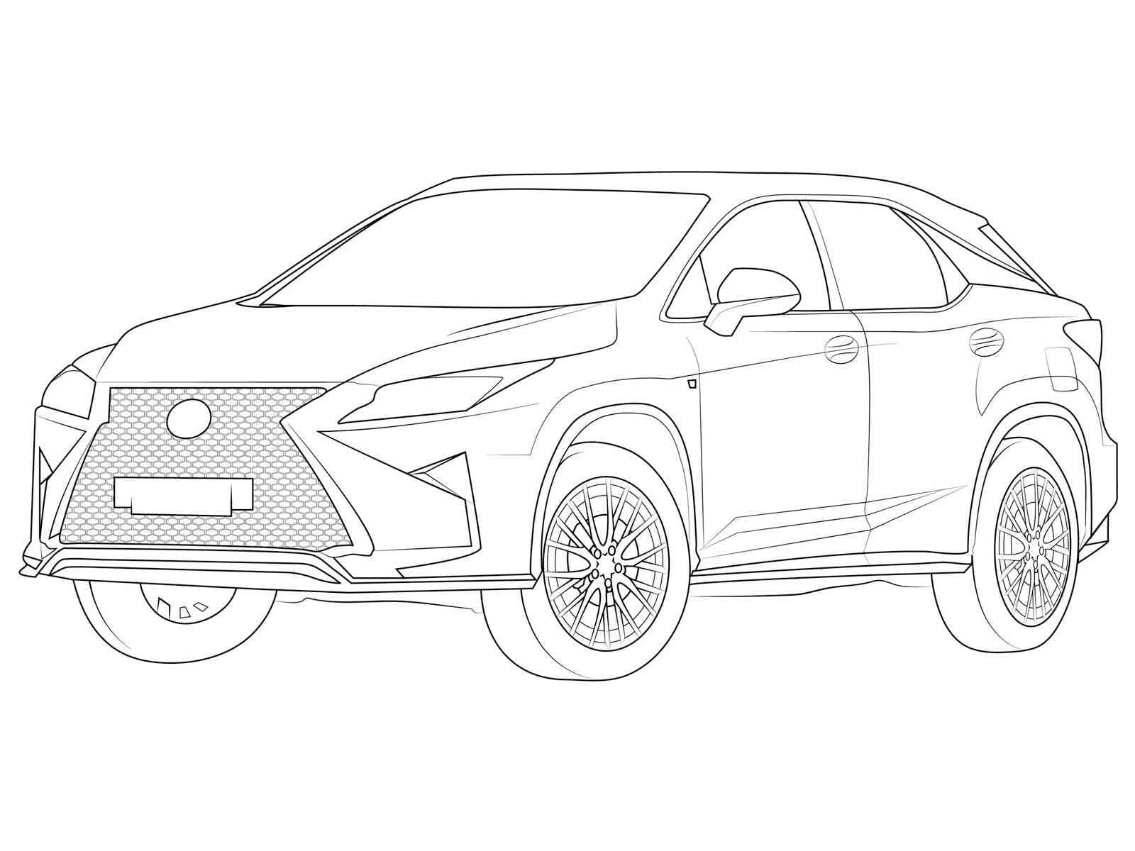 Lexus car coloring page