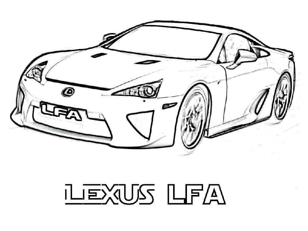 Lexus lfa coloring page
