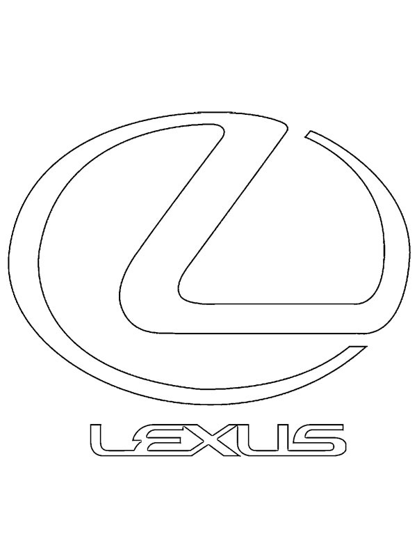 Lexus logo coloring page