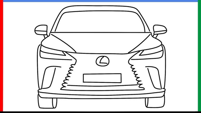 How to draw lexus rz step by step for beginners