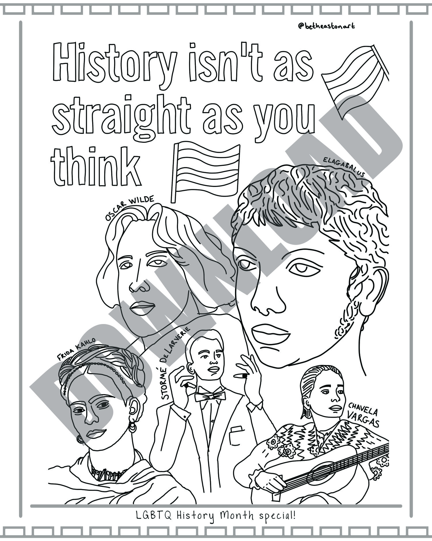 History is gay coloring page lgbtq history month special â history is gay