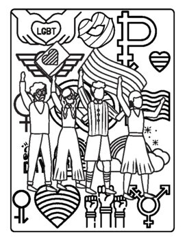 Lgbtq pride coloring pages by qetsy tpt