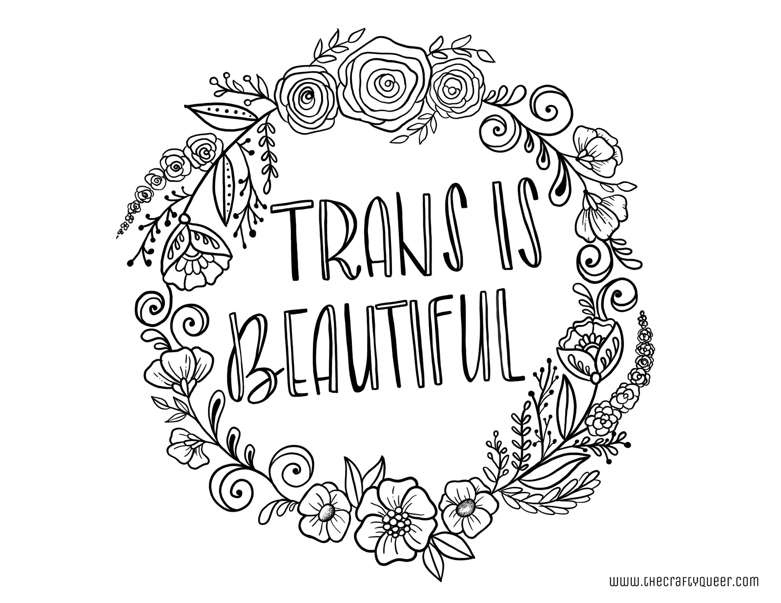 Free coloring pages â the crafty queer