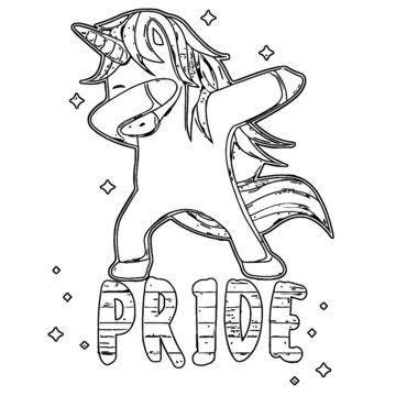 Gay unicorn shirts for men funny lgbt pride shirts unisex baseball unicorn design coloring book animals vector illustration vector
