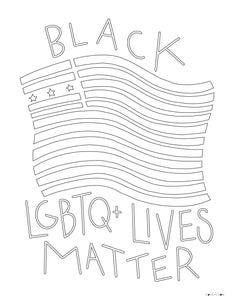 Lgbtq coloring sheet download â love lion