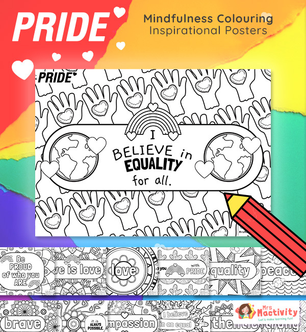 Pride mindfulness louring pages pride month resources