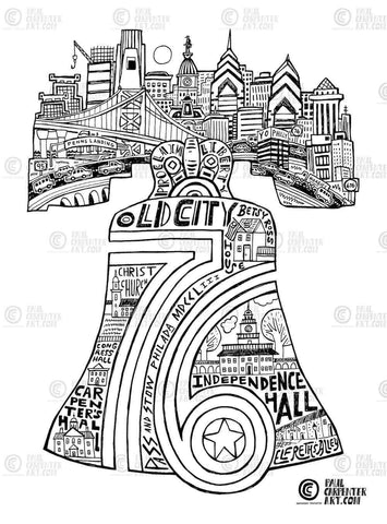 Liberty bell print â shop paul carpenter art