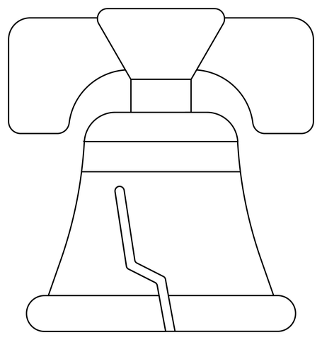 Liberty bell coloring page free printable coloring pages