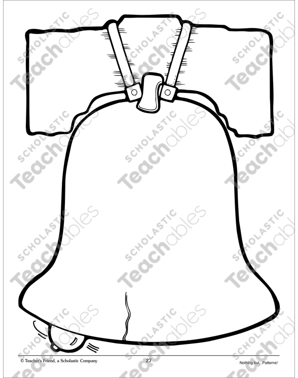 Liberty bell large pattern printable clip art and images