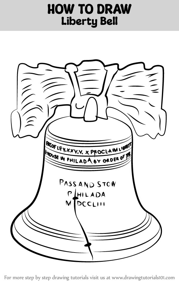 How to draw liberty bell other places step by step