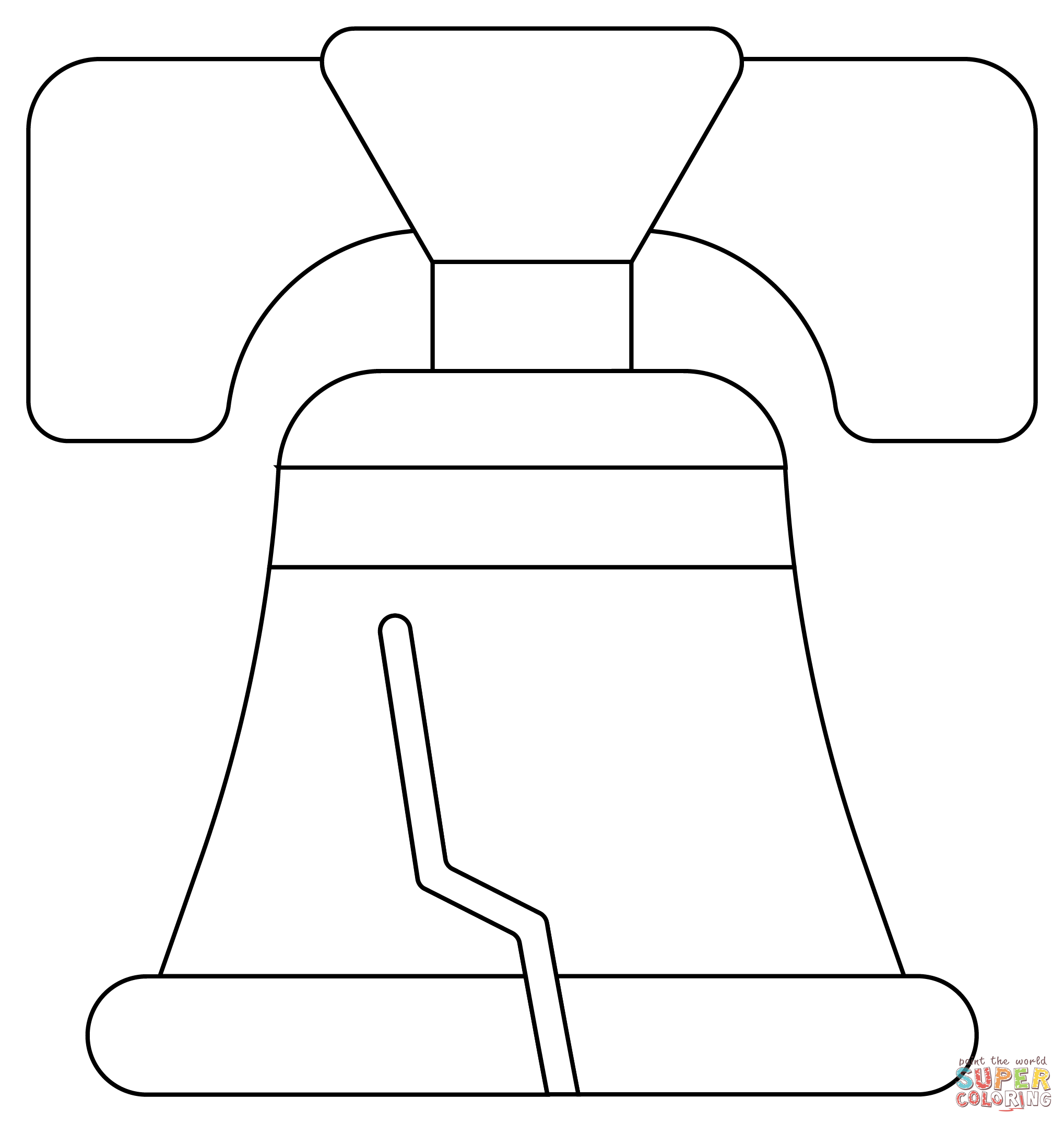 Liberty bell coloring page free printable coloring pages
