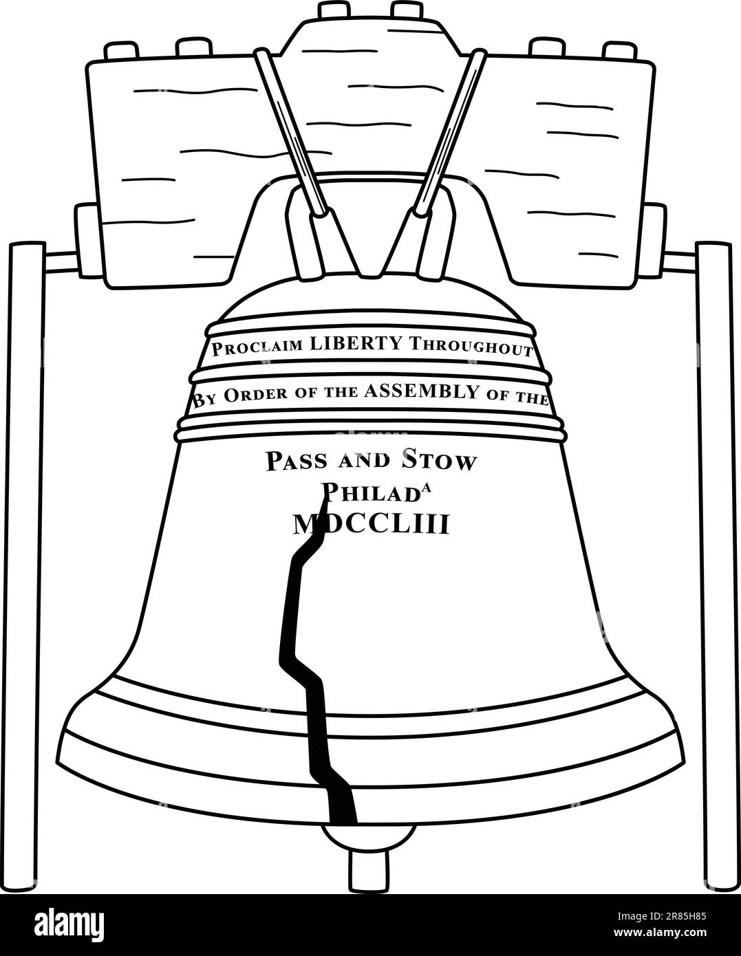 Liberty bell cut out stock images pictures
