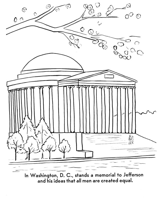 Liberty bell memorial day coloring page
