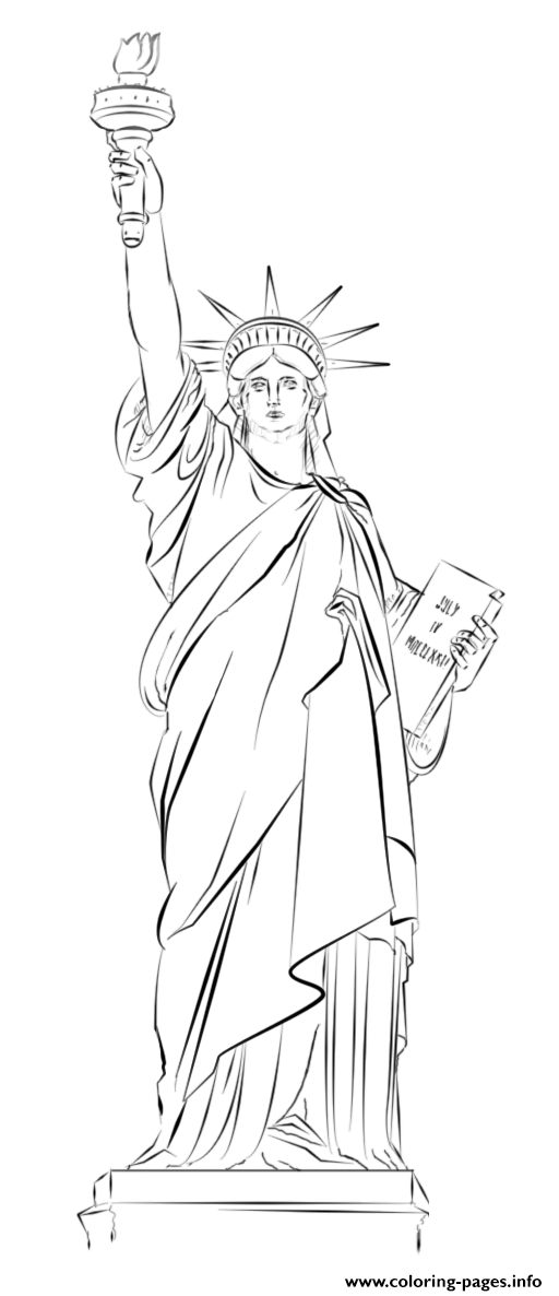 Statue of liberty coloring page printable
