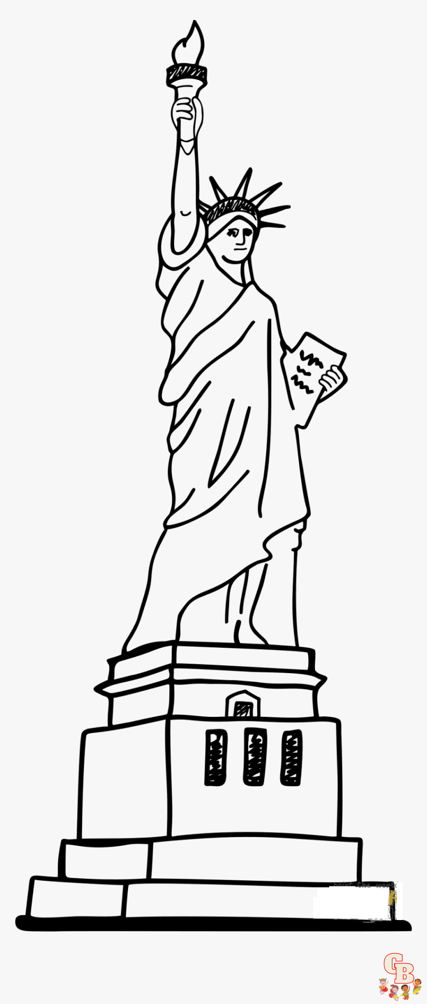 Printable statue of liberty coloring pages free