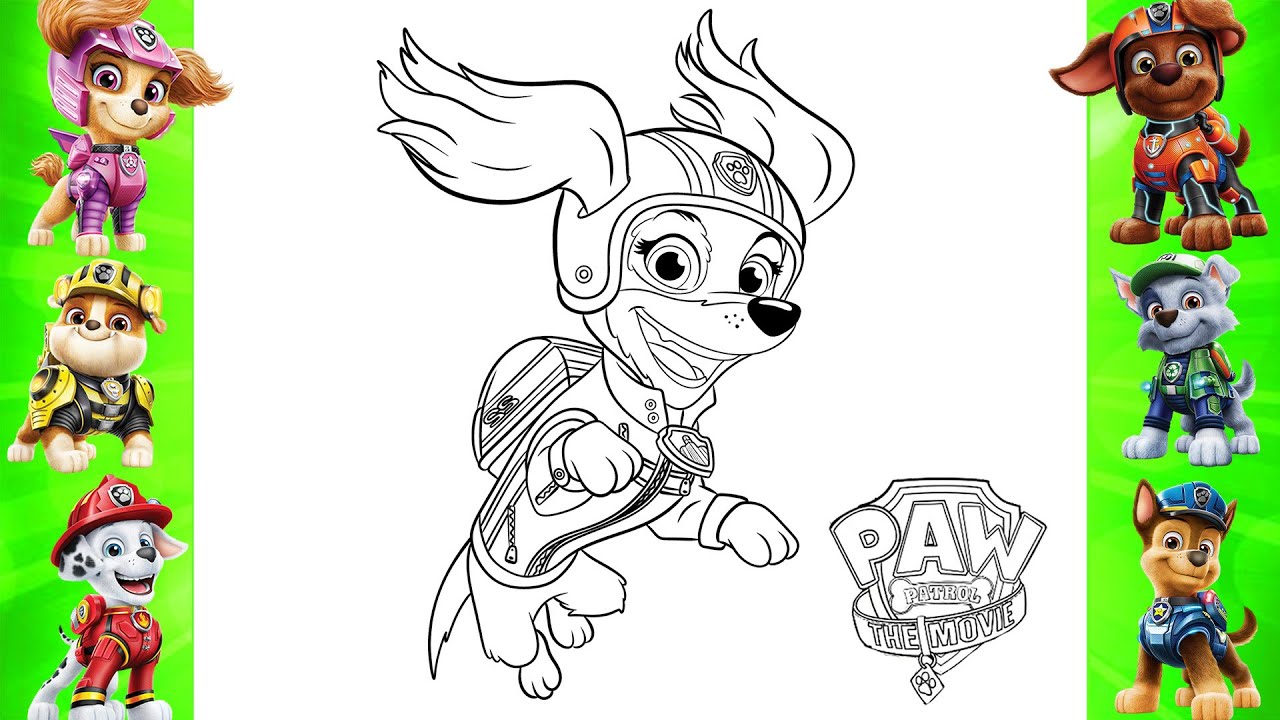 How to draw liberty ð paw patrol drawing easy liberty ð paw patrol heroes