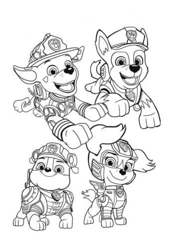 Free printable paw patrol the movie coloring pages