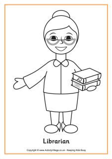 Librarian louring page school loring pages loring pages librarian